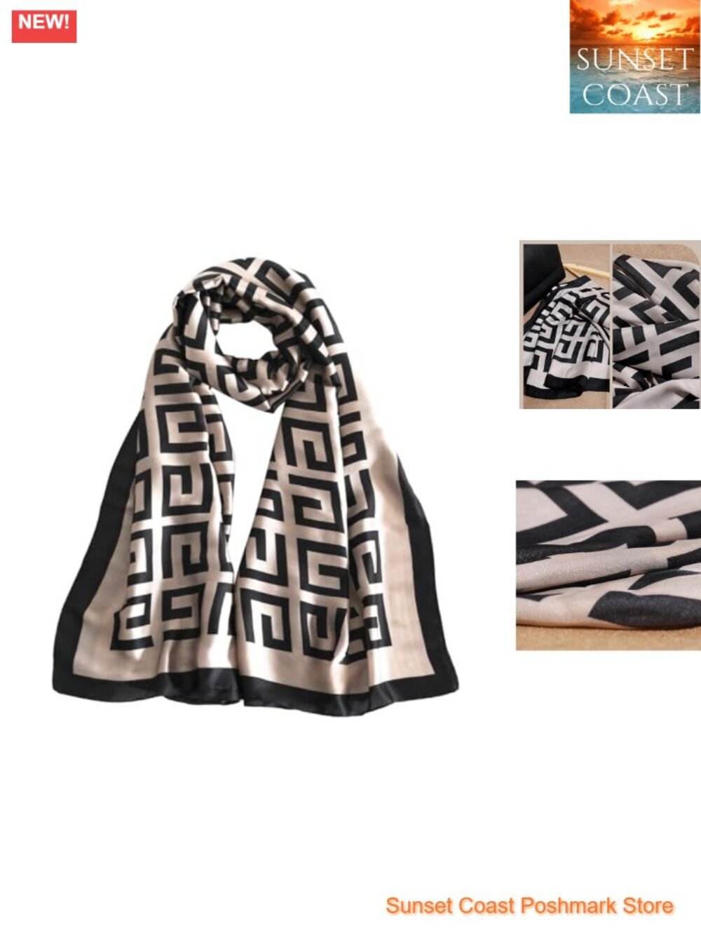 Large Silk Scarf Shawl Wrap for Women